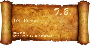 Tót Bence névjegykártya